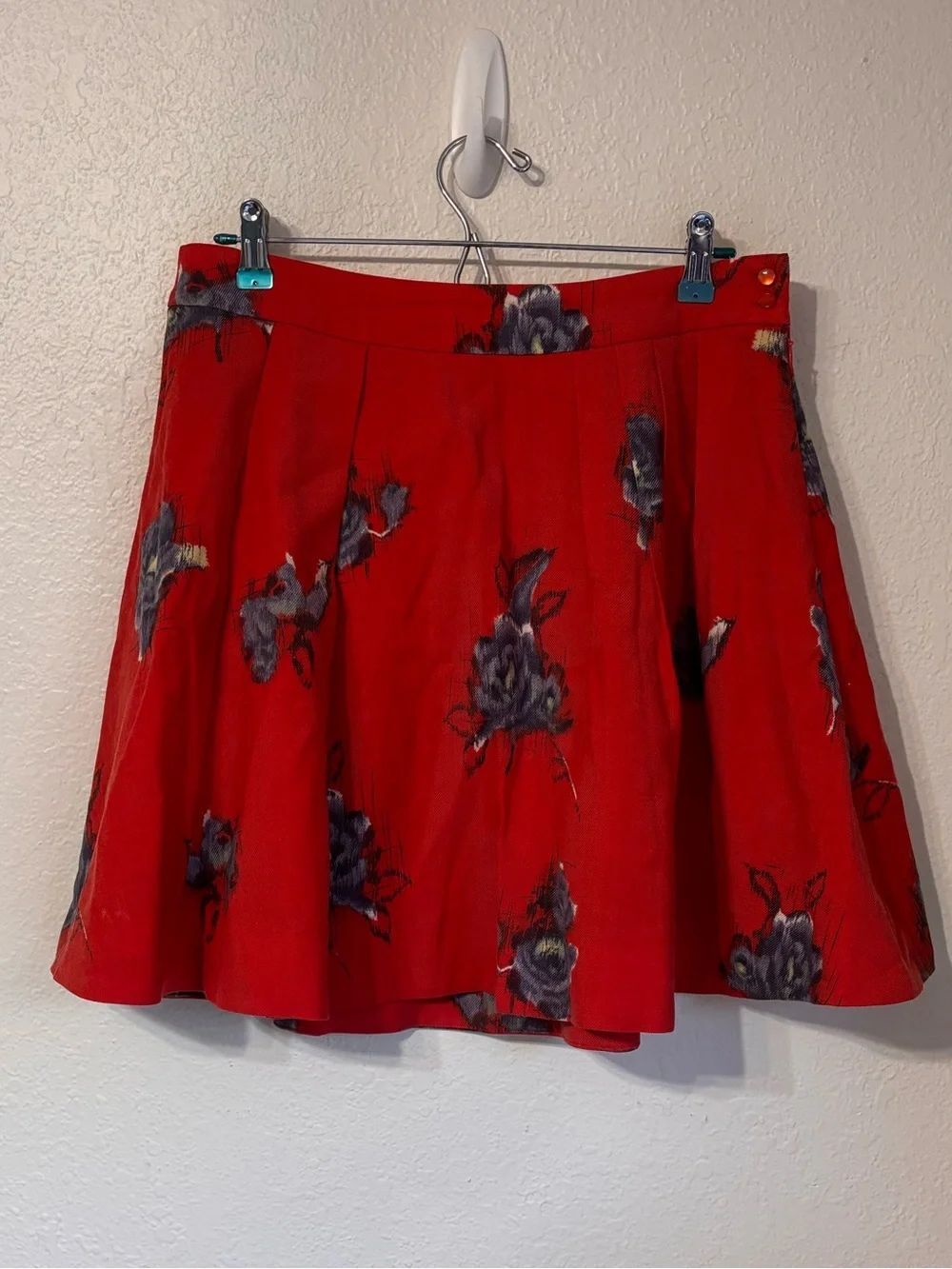 Anthropologie Odille Wool Floral Circle Skirt Size 8